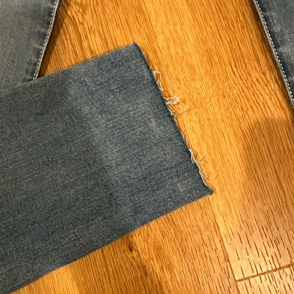 High rise skinny Jean with raw hem and button fly- size tall / long! - Picture 2 of 4